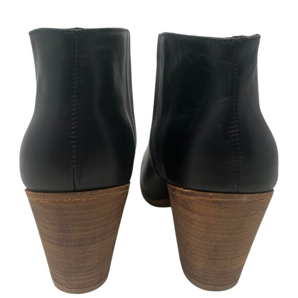 Rachel Comey Mars Black Leather Stacked Heel Ankle Boots 8 Modern Minimalist - Picture 6 of 13